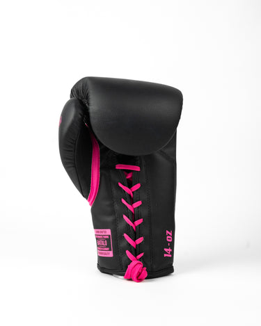 BATALO SB-Pro Boxhandschuhe - Schwarz/Pink Schnüren