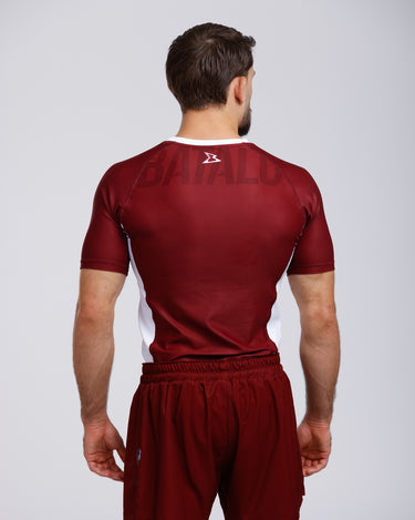 Maroon Rashguard Kurzarm