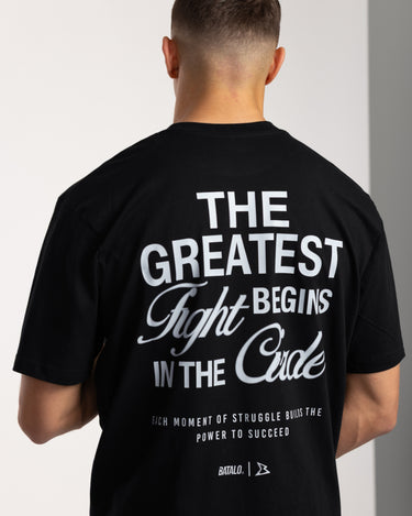 FIGHT CIRCLE - T-Shirt Schwarz/Beige