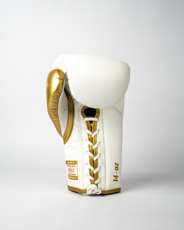 BATALO SB-Pro Boxhandschuhe - Weiss/Gold Schnüren
