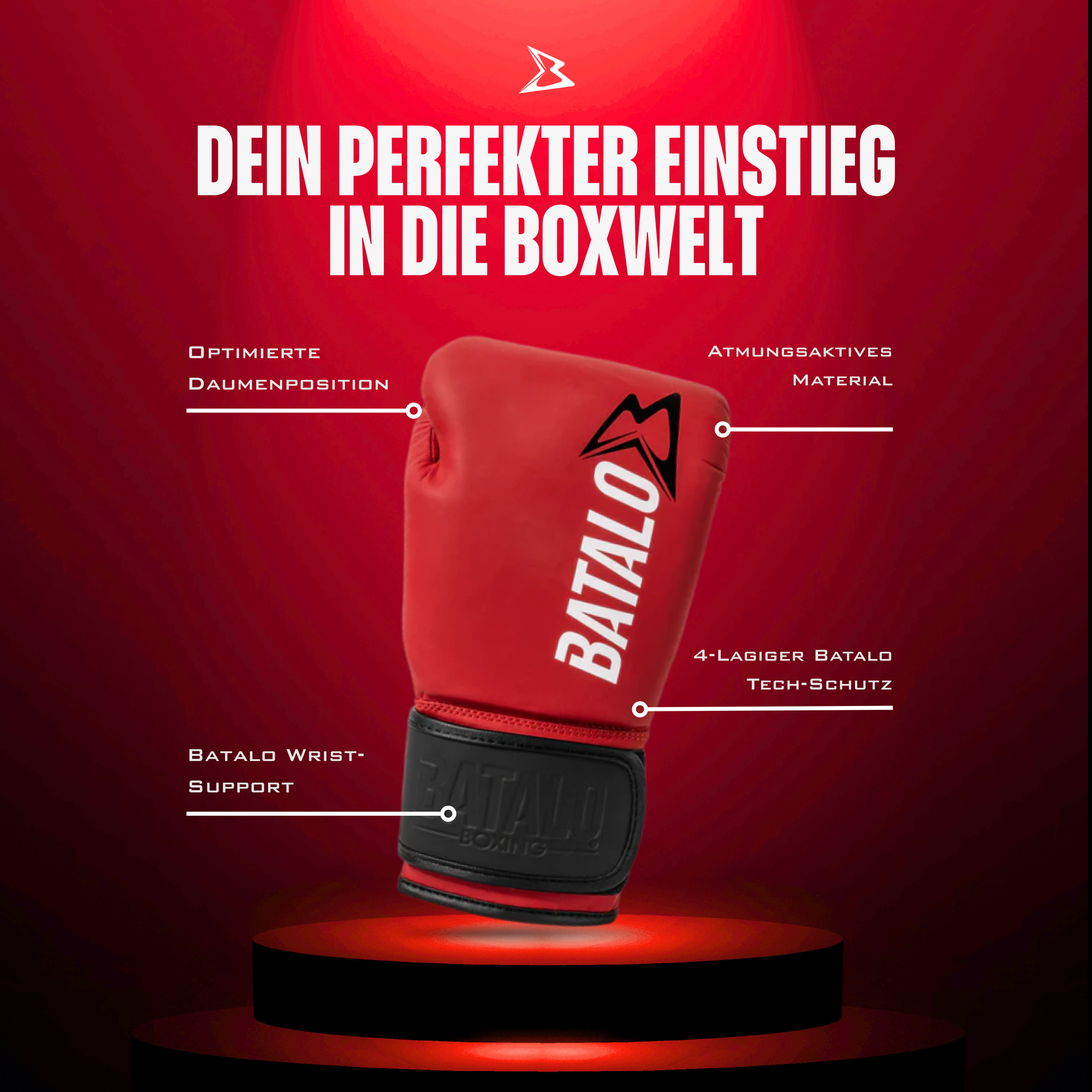 beta handschuhe BATALO Boxhandschuhe 2.0 Weiß (10–16 oz)