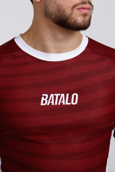 Maroon Rashguard Kurzarm